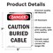 Signmission Caution Buried Cable Danger Sign, Vinyl Decal, 5in W x 7in L, 2PK OS-2PACK-DS-D-57-V-2277 - alternate 4
